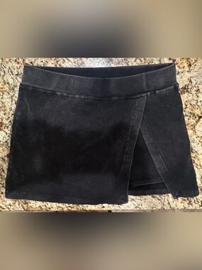 Black Mini Skort with Front Slit and shorts underneath- SUPER CUTE ON! Worn 2x!